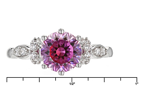 Bella Luce Luxe™with Dahlia Cut Fancy Purple Cubic Zirconia Rhodium Over Silver Ring - Size 7