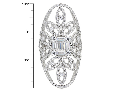 Bella Luce ® 4.92ctw Rhodium Over Sterling Silver Ring (2.58ctw Dew) - Size 7