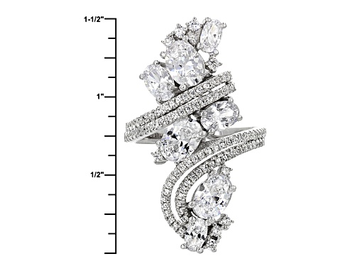 Bella Luce ® 7.99ctw Rhodium Over Sterling Silver Ring (4.76ctw Dew) - Size 5
