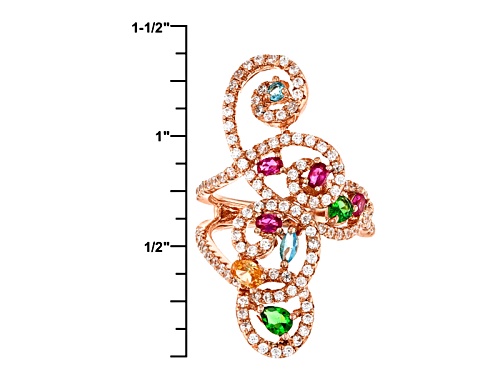 Bella Luce ® 4.33ctw Multicolor Gemstone Simulants Eterno ™ Rose Ring - Size 7