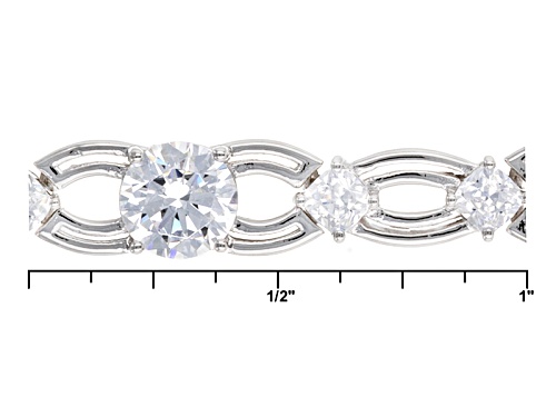 Bella Luce ® 12.81ctw White Diamond Simulant Rhodium Over Sterling Silver Bracelet (9.07ctw Dew) - Size 8