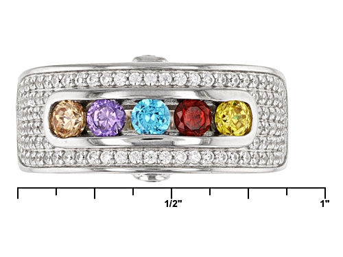 Bella Luce ® 1.76ctw Multicolor Gem Simulants Rhodium Over Stering Silver Ring - Size 5