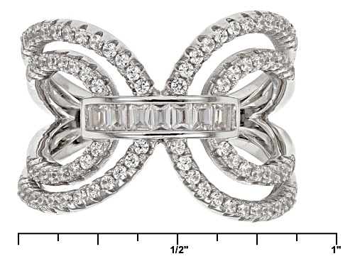 Bella Luce ® 1.20ctw Rhodium Over Sterling Silver Ring (.70ctw Dew) - Size 7