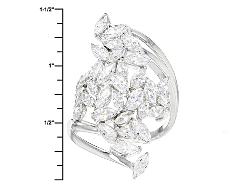 Bella Luce ® 4.92ctw Rhodium Over Sterling Silver Ring (4.10ctw Dew) - Size 8