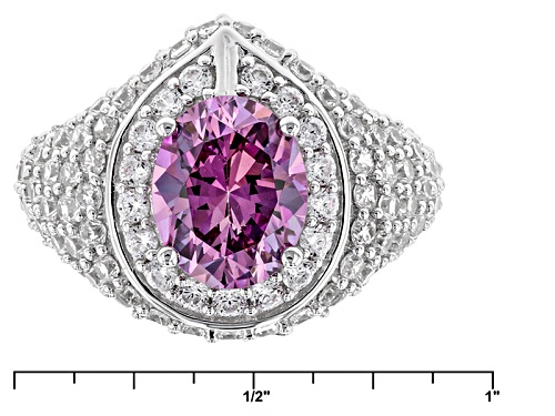 Bella Luce ® Rhodium Over Sterling Silver Ring With Fancy Purple Cubic Zirconia - Size 5
