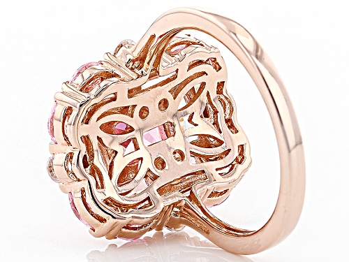 Bella Luce ® 6.87ctw Pink & White Diamond Simulants Eterno ™ Rose Ring (4.84ctw Dew) - Size 11