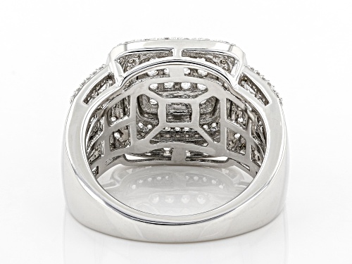 Bella Luce® 1.70ctw White Diamond Simulant Platinum Over Sterling Silver Ring (1.17ctw DEW) - Size 7