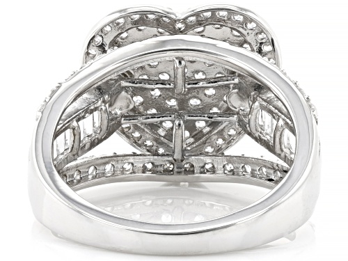 Bella Luce® 2.50ctw White Diamond Simulant Platinum Over Sterling Silver Ring(1.51ctw DEW) - Size 5