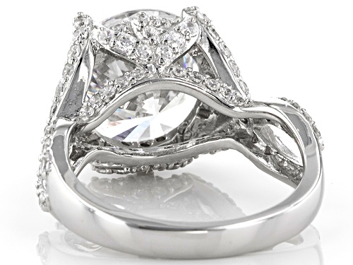 Bella Luce ® Dillenium 12.80ctw Round Rhodium Over Sterling Silver Ring - Size 7