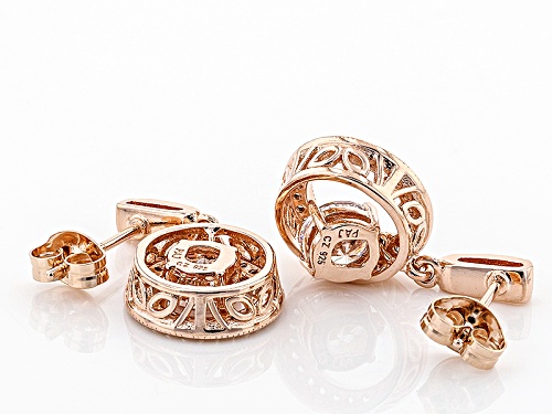 Bella Luce ® Dillenium 2.74ctw Round 18k Rose Gold Over Sterling Silver Earrings