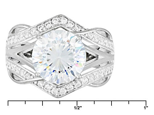 Bella Luce ® Dillenium Cut 5.16ctw Rhodium Over Sterling Silver Ring (3.13ctw Dew) - Size 8