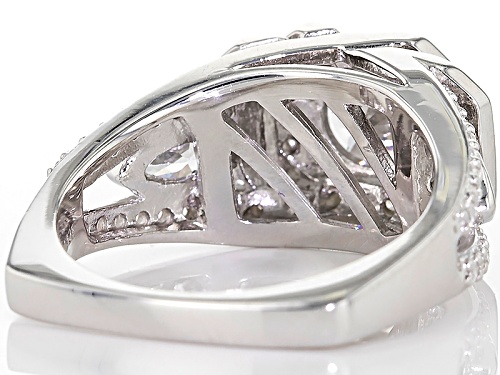 Bella Luce ® Dillenium 3.20ctw Rhodium Over Sterling Silver Ring (2.13ctw Dew) - Size 10