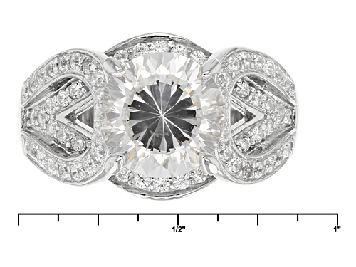 Bella Luce ® Dillenium 5.61ctw Rhodium Over Sterling Silver Ring (3.43ctw Dew) - Size 5
