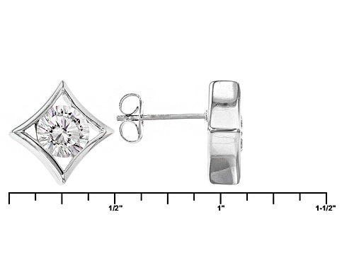 Bella Luce ® Dillenium Cut 3.34ctw Rhodium Over Sterling Silver Earrings (2.06ctw Dew)