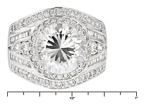 Bella Luce ® Dillenium 7.84ctw Rhodium Over Sterling Silver Ring (5.28ctw Dew) - Size 10