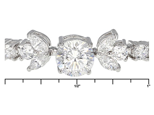 Bella Luce® Dillenium Cut 14.96ctw Diamond Simulant Rhodium Over Silver Bracelet(9.90ctw Dew) - Size 7.25