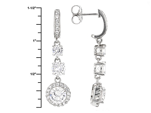 Bella Luce ® 8.91ctw Dillenium White Diamond Simulant Rhodium Over Sterling Silver Earrings