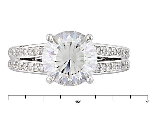 Bella Luce ® Dillenium 5.59ctw Diamond Simulant Rhodium Over Sterling Silver Ring (3.40ctw Dew) - Size 9