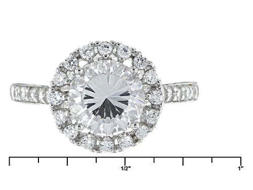 Bella Luce® Dillenium Cut 3.85ctw Diamond Simulant Rhodium Over Sterling Silver Ring (2.46ctw Dew) - Size 10