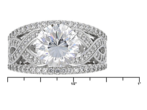Bella Luce ® Dillenium 5.55ctw Diamond Simulant Rhodium Over Sterling Silver Ring (3.38ctw Dew) - Size 7