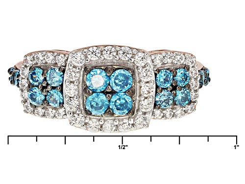 Bella Luce ® Esotica ™ 1.93ctw Neon Apatite & White Diamond Simulants Eterno ™ Rose Ring - Size 9