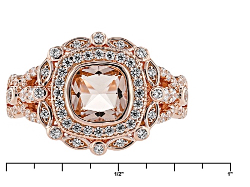 Bella Luce ® Esotica ™ 1.88ctw Morganite & White  Diamond Simulants Eterno ™ Rose Ring - Size 10