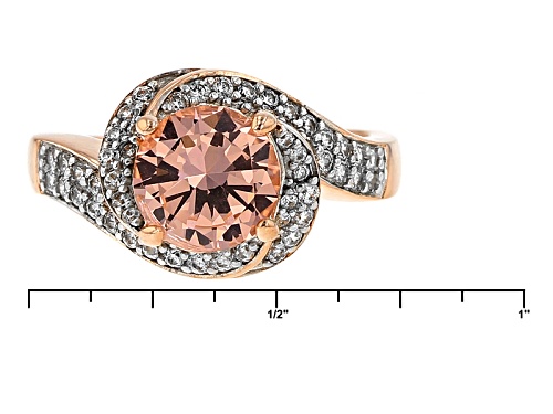 Bella Luce ® Esotica ™ 2.25ctw Morganite & Diamond Simulants Eterno ™ Rose Ring - Size 12