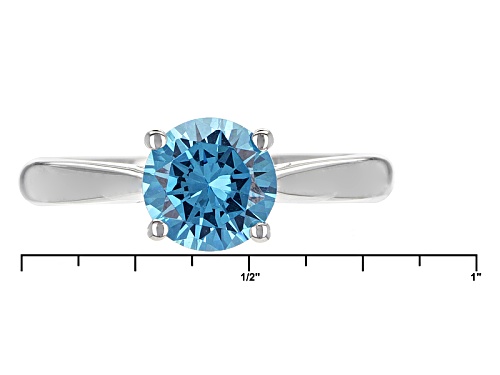 Bella Luce® Esotica ™ 1.64ctw Neon Apatite & White Diamond Simulants Rhodium Over Sterling Ring - Size 12