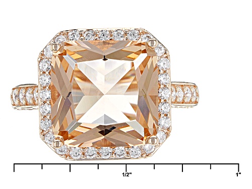 Bella Luce ® Esotica ™ 9.81ctw Morganite And White Diamond Simulants Eterno ™ Rose Ring - Size 11