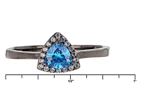 Bella Luce®Esotica™1.11ctw Neon Apatite And Diamond Simulants Black Rhodium Over Sterling Ring - Size 6