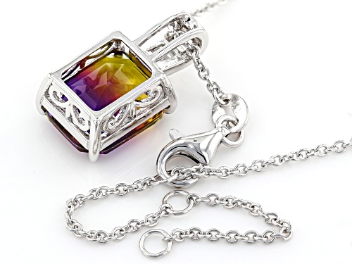 Bella Luce ® 4.88CTW  Esotica ™ Ametrine And White Diamond Simulants Silver Pendant With Chain