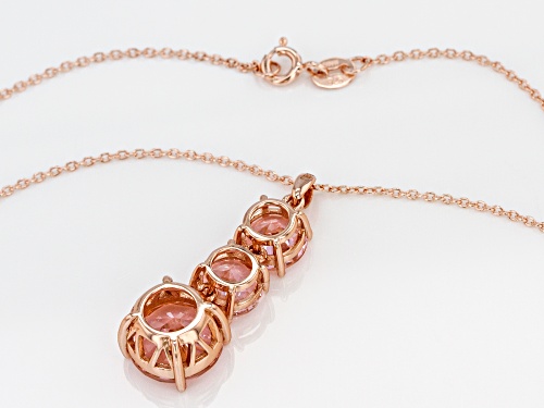 Bella Luce ® 9.12CTW Esotica ™ Morganite Simulant Eterno ™ Rose Gold Over Silver Pendant With Chain