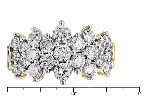 Bella Luce ® 4.05ctw Diamond Simulant 10k Yellow Gold Ring (2.21ctw Dew) - Size 7