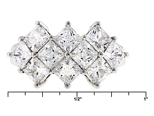 Bella Luce ® 6.40ctw White Diamond Simulant 10k White Gold Ring (3.9ctw Dew) - Size 8