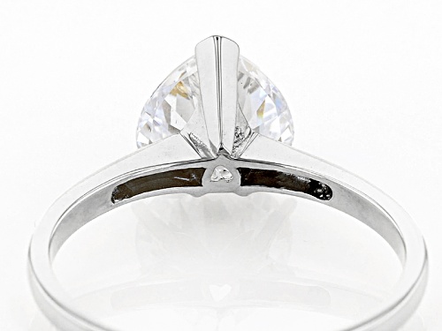 Bella Luce ® 2.76ctw 10k White Gold Heart Ring (1.71ctw Dew) - Size 12