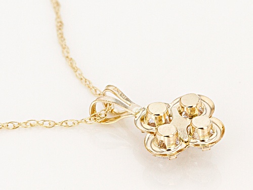 Bella Luce ® 0.64ctw White Diamond Simulant 10k Yellow Gold Pendant With Chain (0.50ctw Dew)