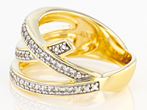 Bella Luce ® 0.45ctw White Diamond Simulant 1K Yellow Gold Ring (0.25ctw DEW) - Size 6