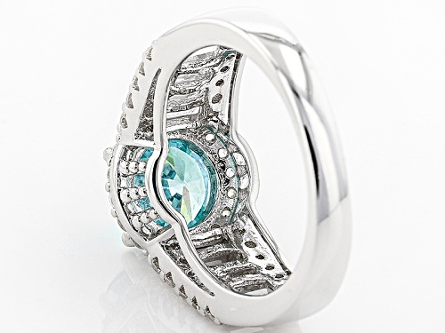 Bella Luce ® 5.71ctw Rhodium Over Sterling Silver Ring With Mint Swarovski ® Zirconia - Size 7