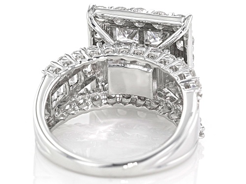 Bella Luce ® 6.58CTW White Diamond Simulant Rhodium Over Sterling Silver Ring (3.89CTW DEW) - Size 11
