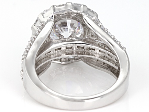 Bella Luce ® 10.71CTW White Diamond Simulant Rhodium Over Sterling Silver Ring - Size 8