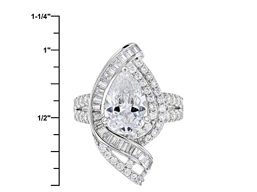 Bella Luce ® 6.67ctw Rhodium Over Sterling Silver Ring (4.42ctw Dew) - Size 7