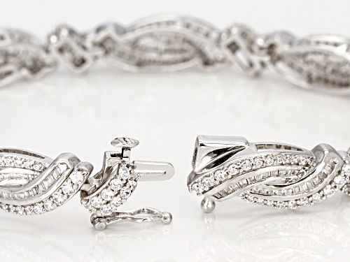 Bella Luce ® 10.22CTW White Diamond Simulant Rhodium Over Sterling Silver Bracelet (6.51CTW DEW) - Size 7.25