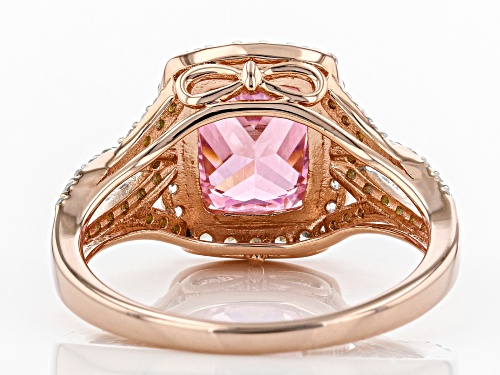 Bella Luce ® 3.21ctw Pink and White Diamond Simulants Eterno™ Rose Ring (1.70ctw DEW) - Size 10