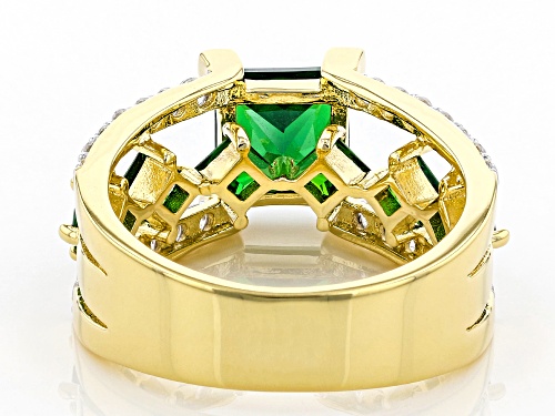 Bella Luce ® 5.29ctw Emerald and White Diamond Simulants Eterno ™ Yellow Ring (3.46ctw DEW) - Size 8