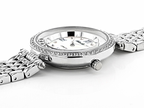 Bella Luce® Ladies 2.13ctw White Diamond Simulant Rhodium Over Brass Wrist Watch (1.00ctw DEW)