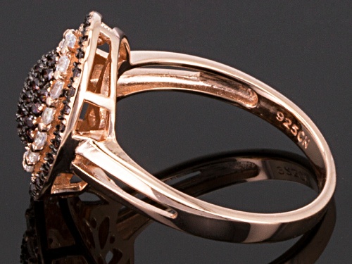 Bella Luce ® .90ctw Mocha & White Diamond Simulant Eterno ™ Rose Ring (.51ctw Dew) - Size 8