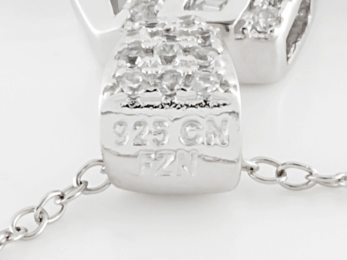 Bella Luce ® 3.07ctw Rhodium Over Sterling Silver Cross Pendant With Chain (2.28ctw Dew)