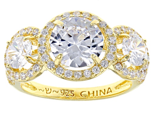 Bella Luce ® 6.71ctw Round Eterno™ Yellow Ring With Band (3.89ctw Dew) - Size 11