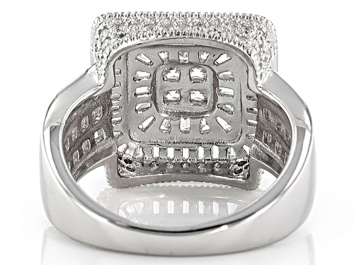 Bella Luce ® 4.21ctw Diamond Simulant Rhodium Over Sterling Silver Ring (2.29ctw Dew) - Size 10