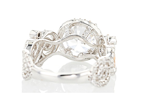 Bella Luce ® 6.18ctw Rhodium Over Sterling Silver & Eterno™ Rose Ring (3.72ctw Dew) - Size 12
